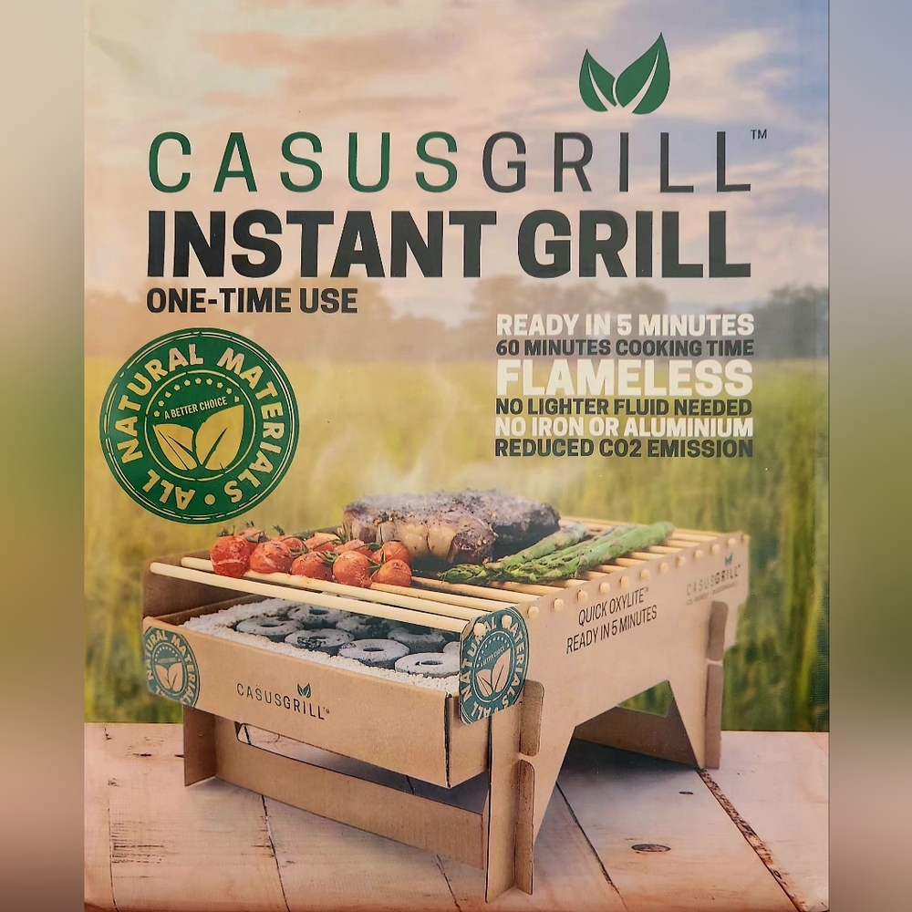Grill Biodegradeable NWOT Casus - Disposable 1 Time Use Eco-Friendly